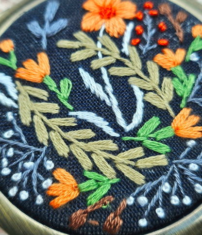 Handmade Vintage Embroidered Compact Mirror - Edition 3