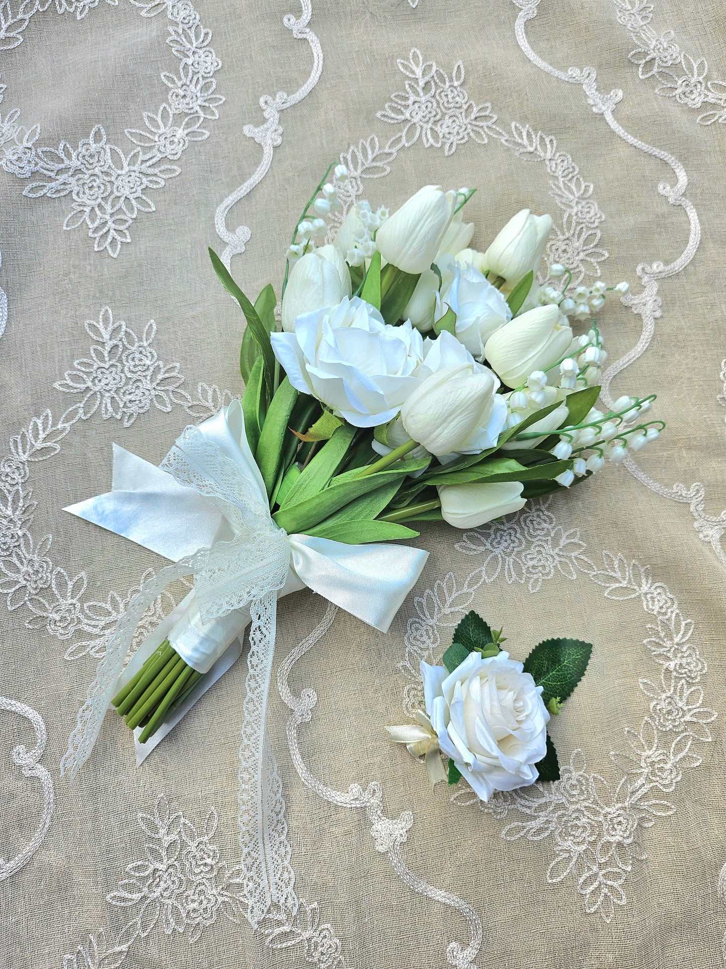 Crafted Bridal Bouquet With Boutonniere - Edition 4