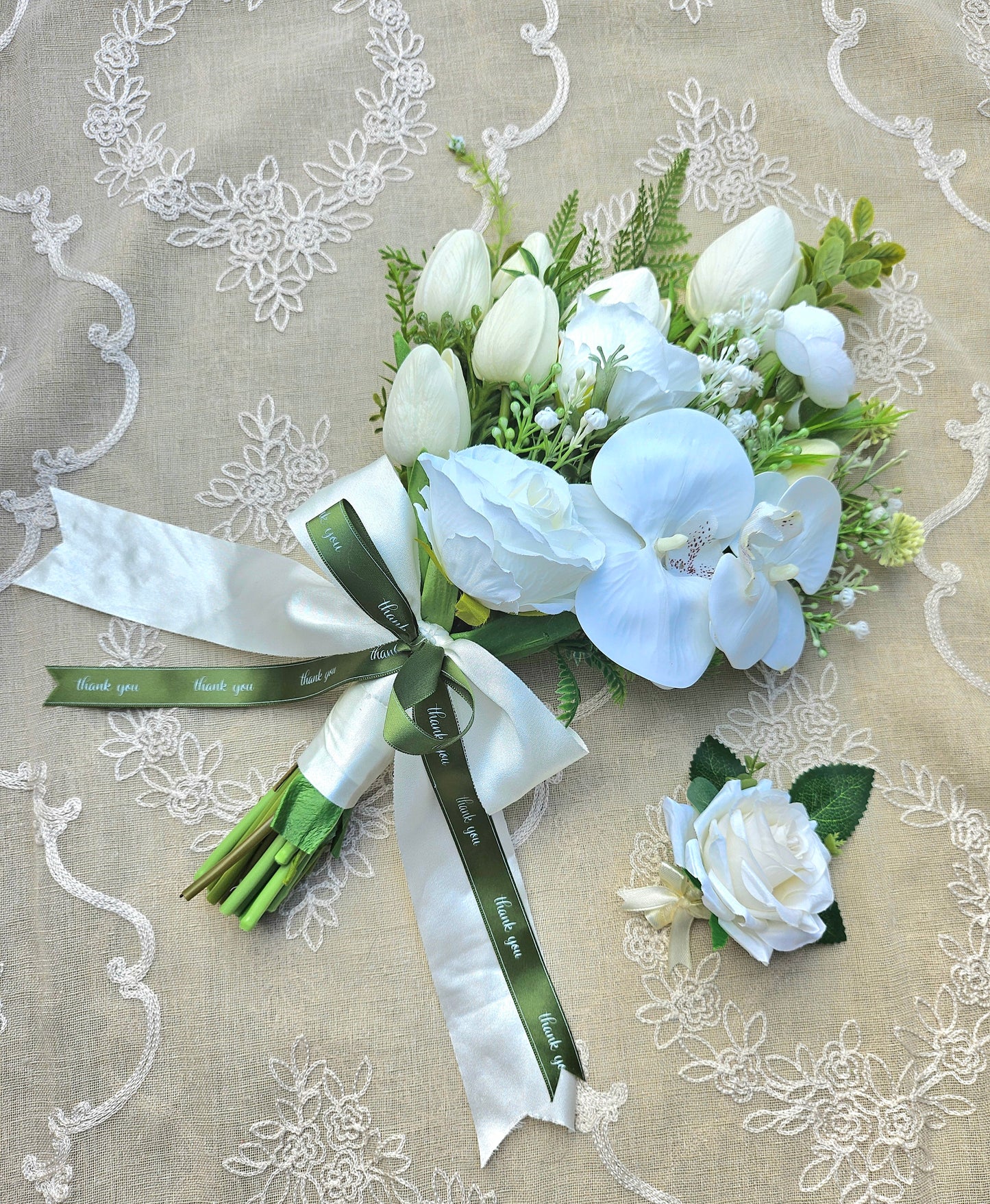 Crafted Bridal Bouquet With Boutonniere - Edition 3