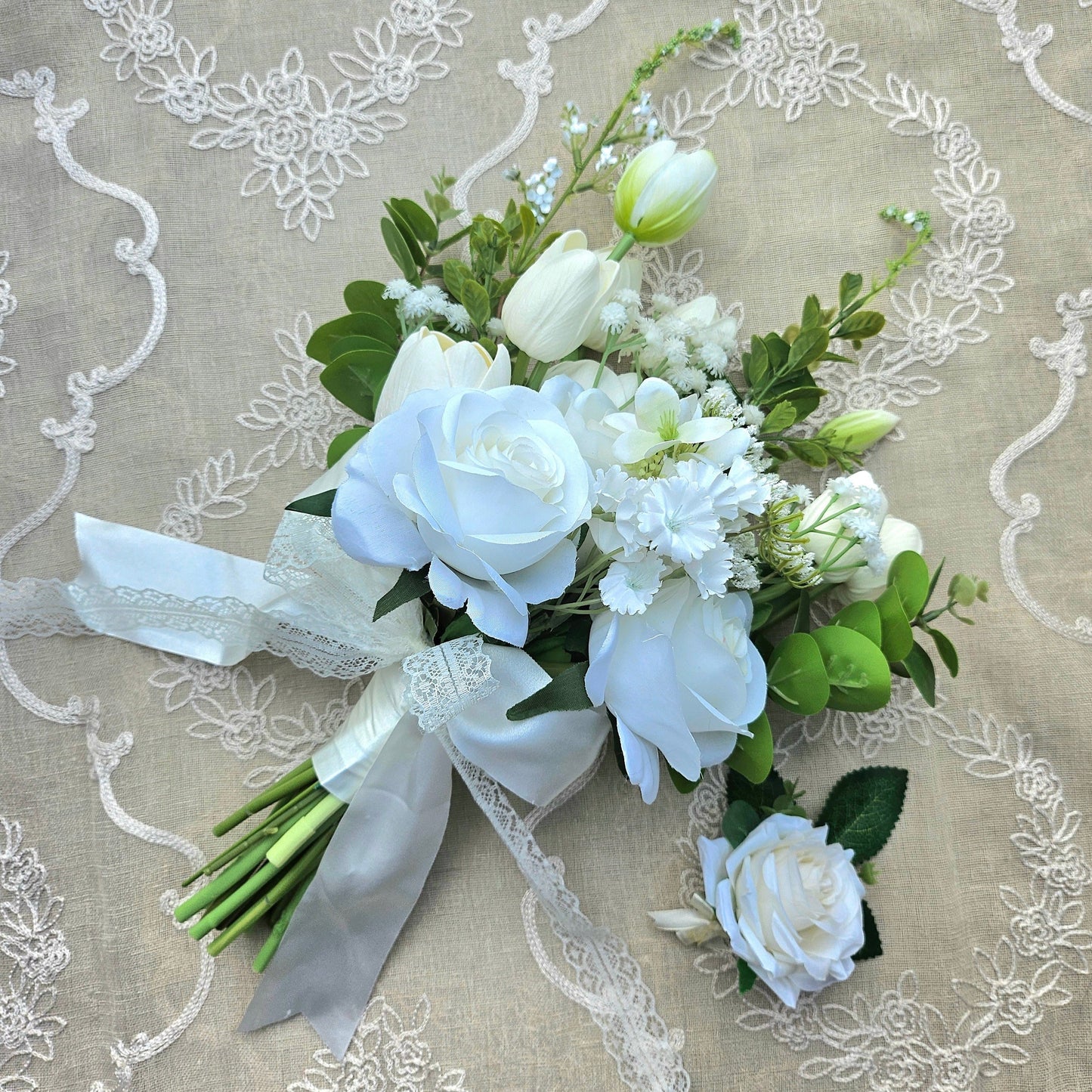 Crafted Bridal Bouquet With Boutonniere - Edition 1