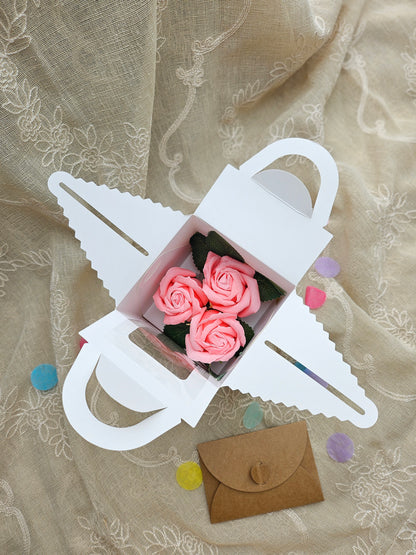 Crafted Flower Gift Box - PEACH