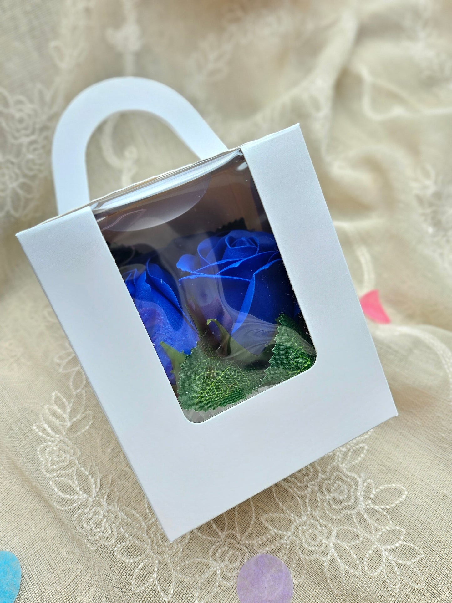 Crafted Flower Gift Box - BLUE