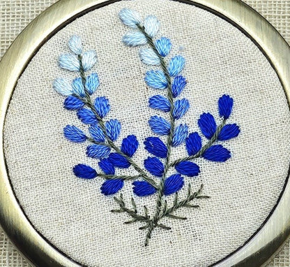 Handmade Vintage Embroidered Compact Mirror - Edition 3