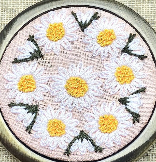 Handmade Vintage Embroidered Compact Mirror - Edition 3