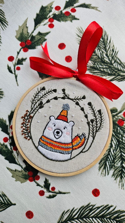 Embroidered Christmas Ornament, Art Display