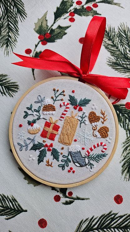 Embroidered Christmas Ornament, Art Display