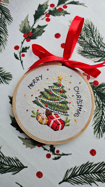 Embroidered Christmas Ornament, Art Display