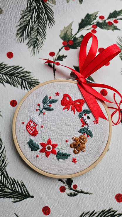 Embroidered Christmas Ornament, Art Display