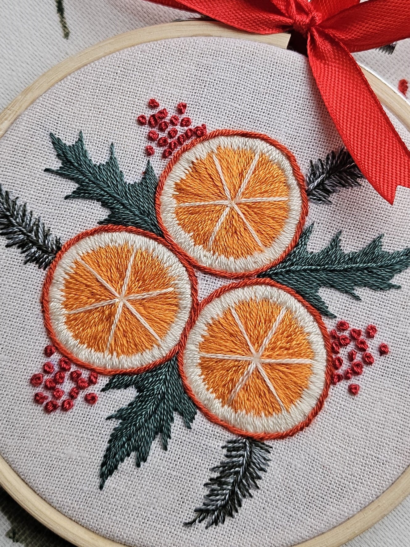 Embroidered Christmas Ornament, Art Display