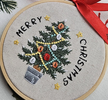 Embroidered Christmas Ornament, Art Display