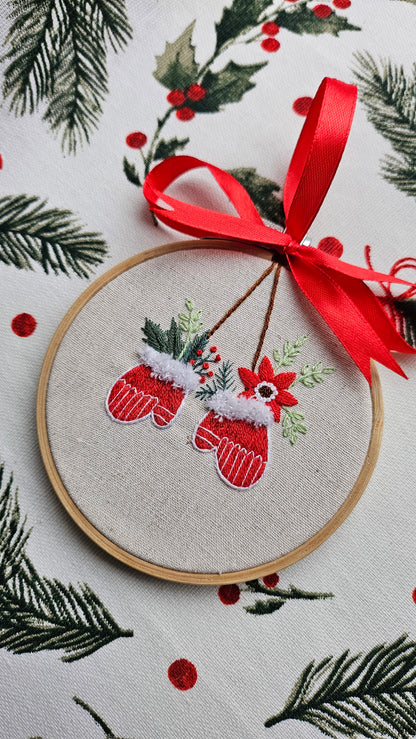 Embroidered Christmas Ornament, Art Display