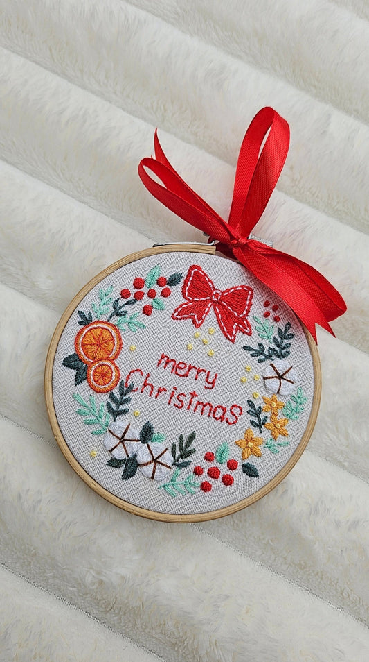 Embroidered Christmas Ornament, Art Display