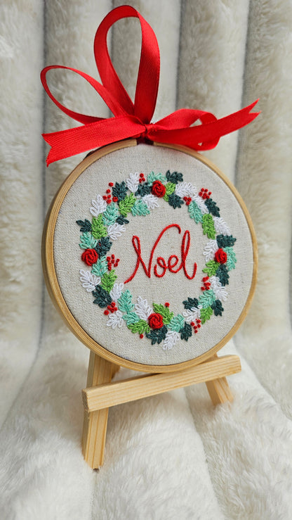 Embroidered Christmas Ornament, Art Display