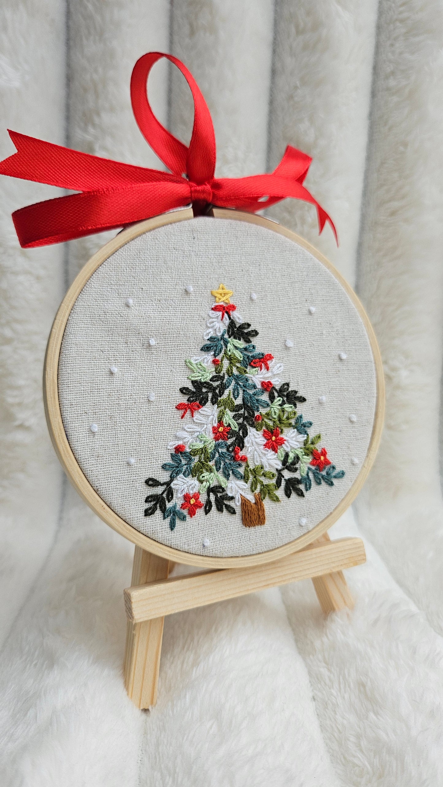 Embroidered Christmas Ornament, Art Display