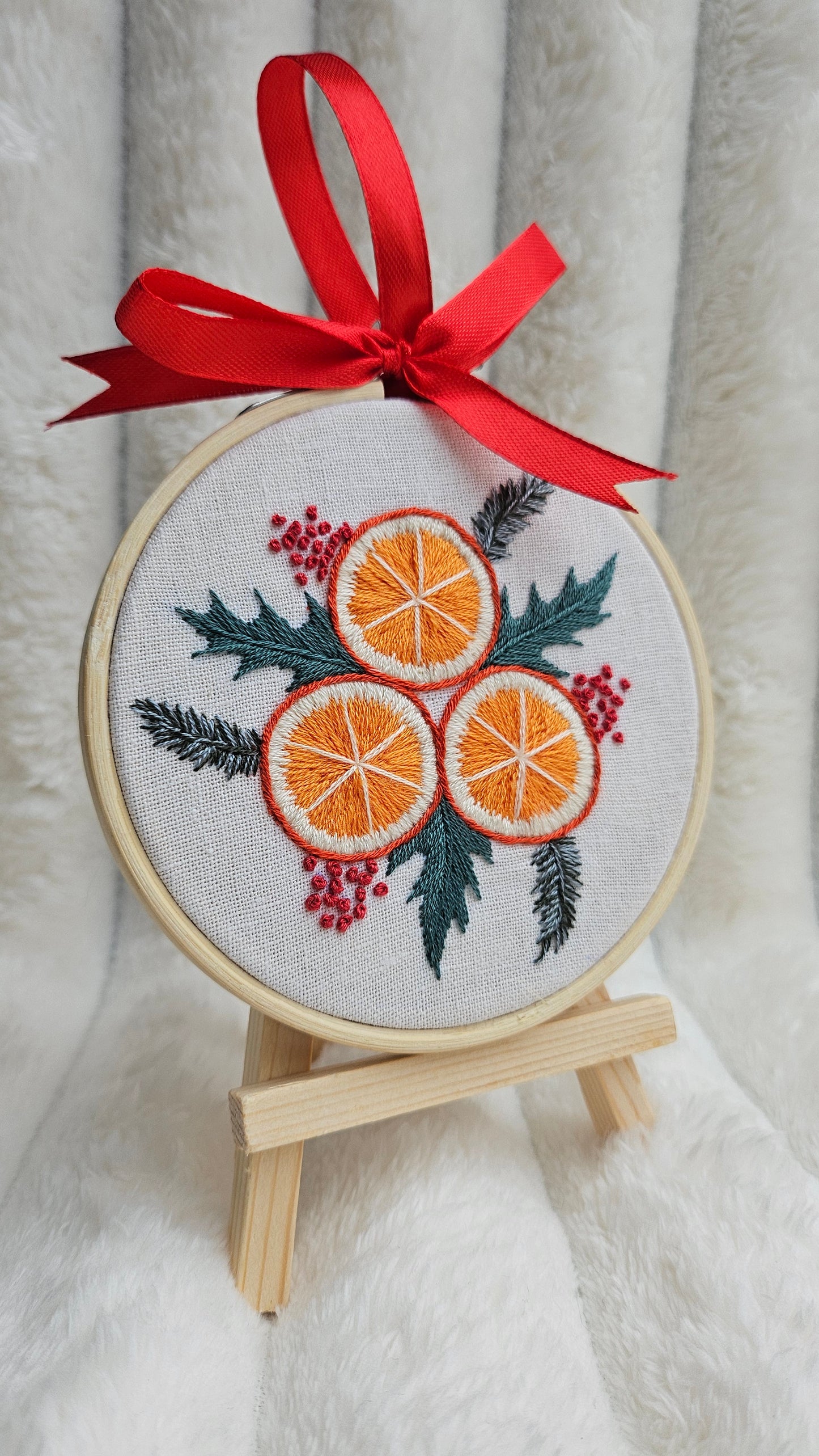 Embroidered Christmas Ornament, Art Display