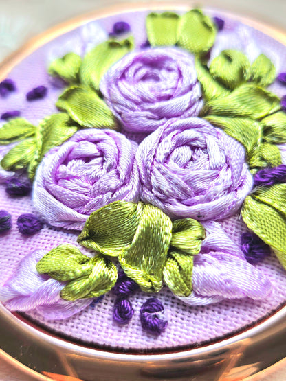 Handmade Vintage Embroidered Compact Mirror - Edition 2