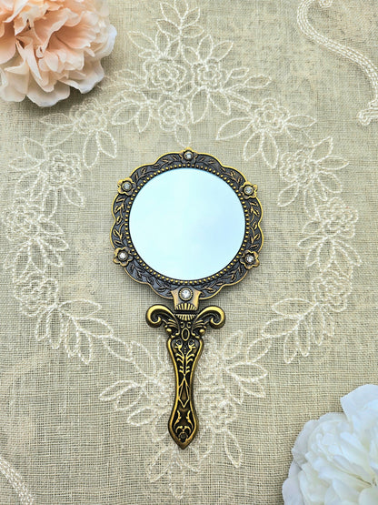 Handmade Vintage Embroidered Round Mirror